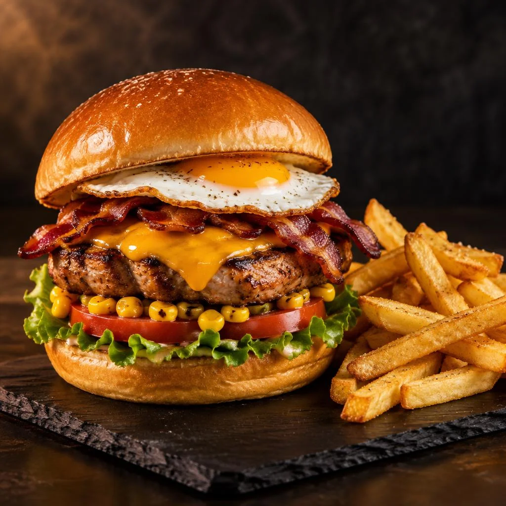 Hamburguesa de Chuleta · fotografía ilustrativa