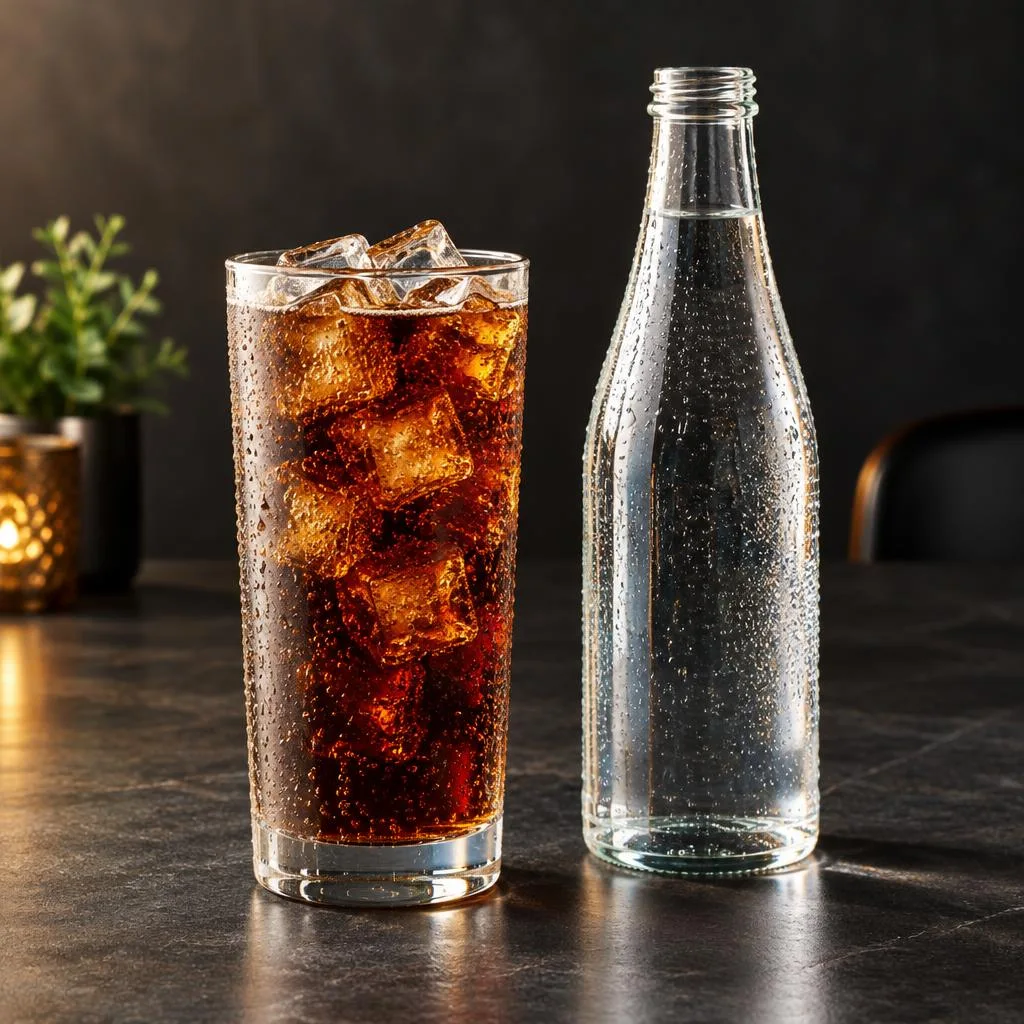 Refresco con hielo y agua · fotografía ilustrativa